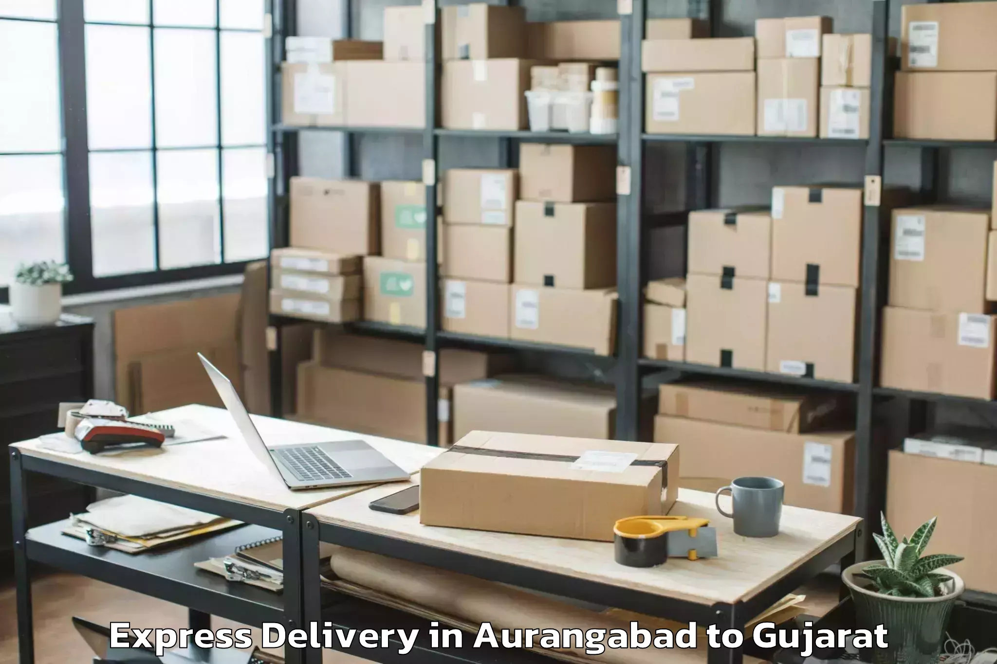 Top Aurangabad to Bhiloda Express Delivery Available